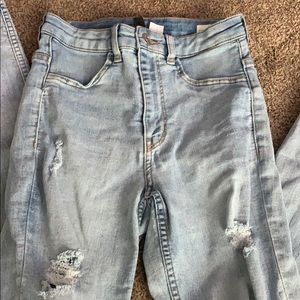 High waisted skinny jeans